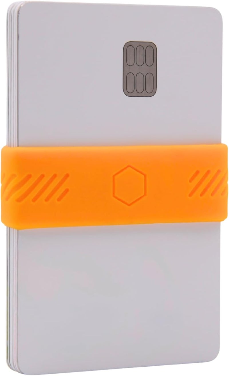 BAND-IT BAND[it] Minimalist Wallet – Slim Silicone Elastic Money Band – Front Pocket Credit Card Holder & Cash Strap – EDC Wallet Alternative (Orange) - Image 1